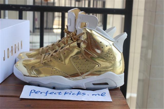 Authentic Air Jordan 6 Gold Pinnacle